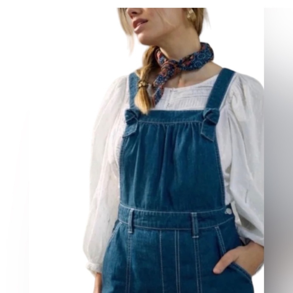 Anthropologie Pilcro And The Letterpress Denim Wide leg Jumpsuit